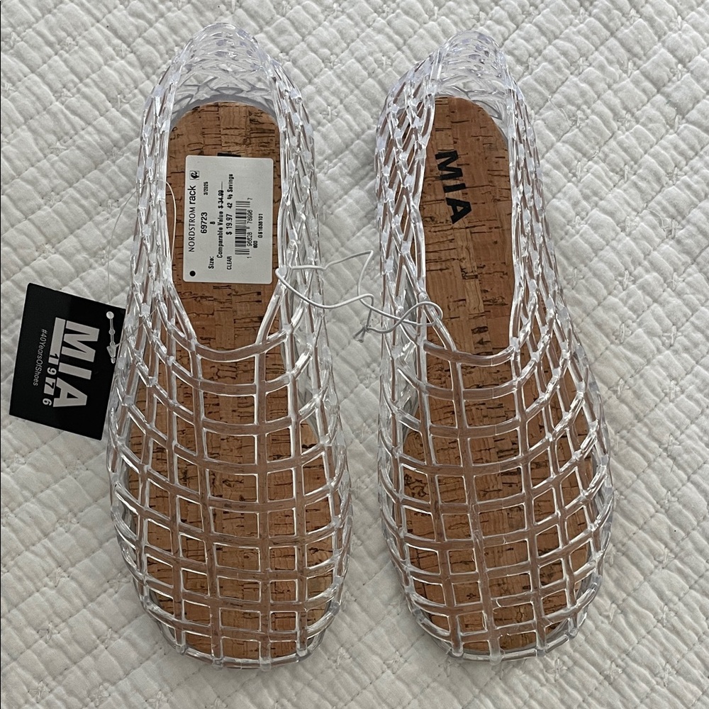 MIA Women's Transparent Mesh Flats